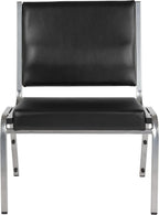 BizChair 950 lb. Rated Black Antimicrobial Vinyl Bariatric Medical Reception Chair
