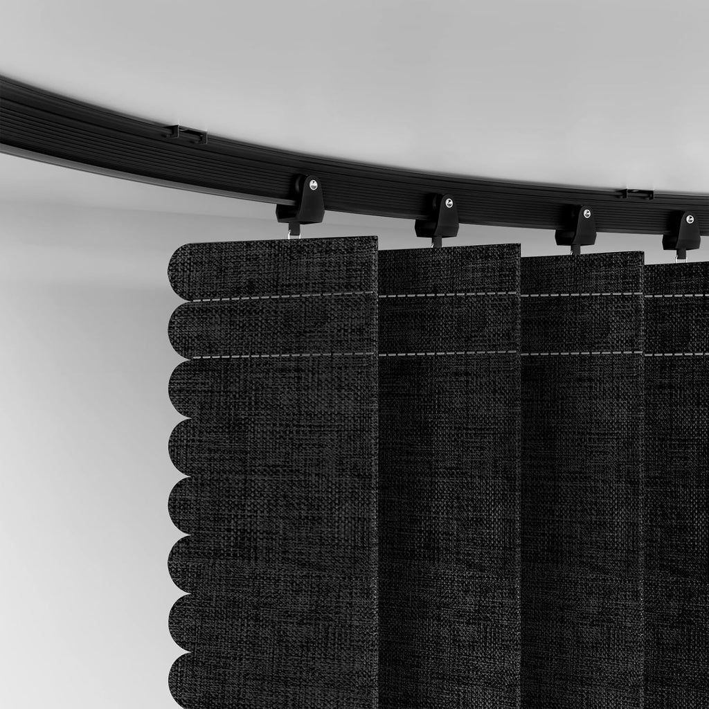 Room Divider Curtain Sets with Flexible Ceiling Track, Privacy Soundproof Curtain for Bedroom Office Patio Sliding Door(Black, W100 x L84, 1 Pack)