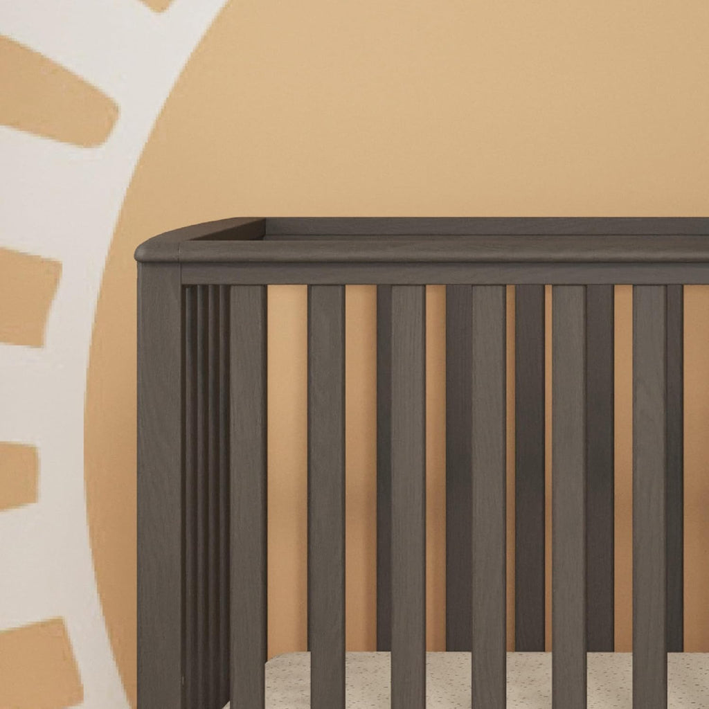 Child Craft London Crib and Changing Table Nursery Set, 2-Piece, Includes 4-in-1 Convertible Crib and Changing Table, Grows with Your Baby (Dapper Gray)