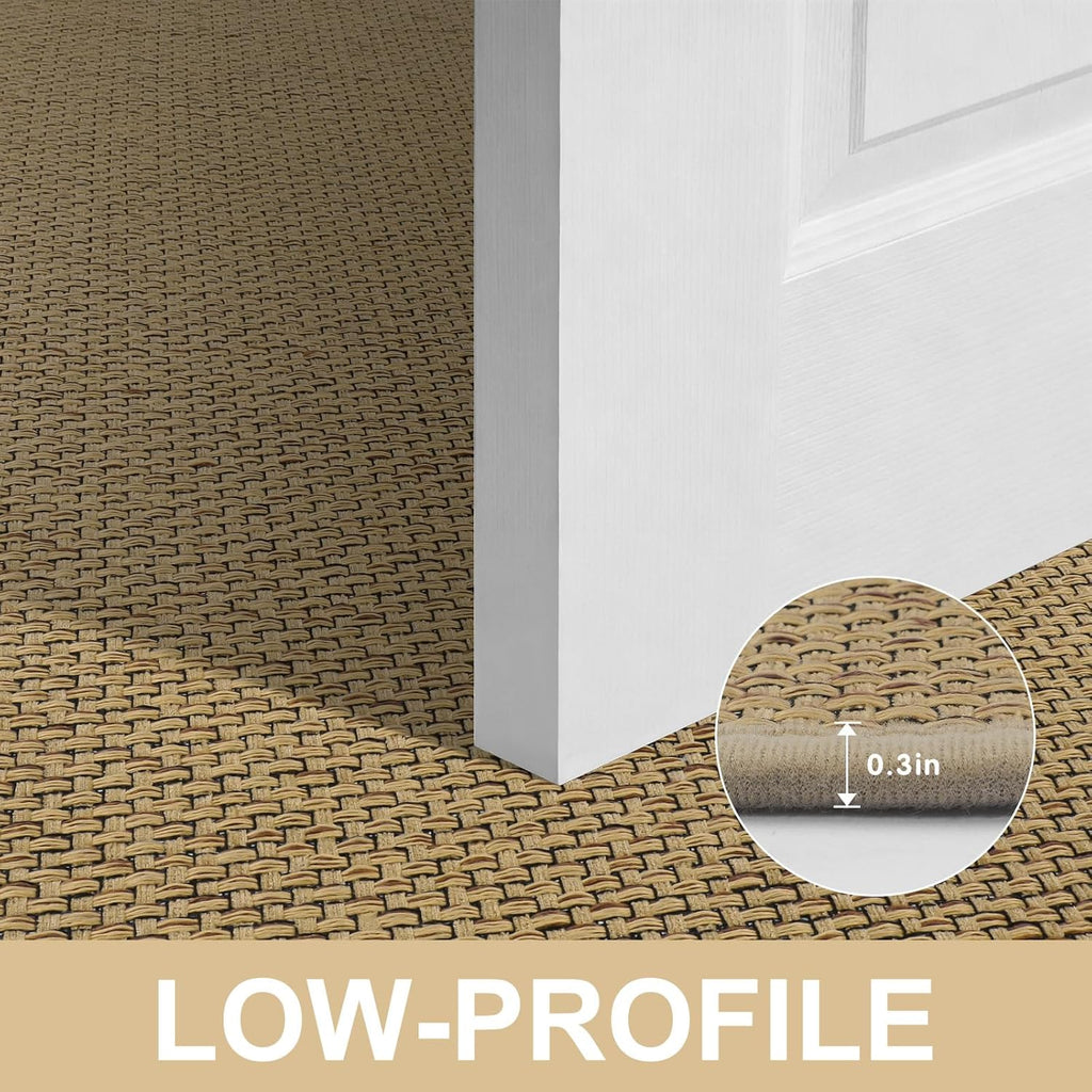 LEKEEPGO Door Mat Indoor Entrance 17"x29", Ultra Thin Indoor Door mat, Absorbent Washable Entryway Doormats, Low-Profile Dirt Trapper Doormat Entry Inside Door Mats Front Floor Mats, Beige