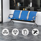 Kinfant Set of 3 Office Chair - 3-Seat Reception Guest Chairs Waiting Room Bench for Airport Hospital Bank Salon Barber Hall Room Conference