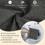 ELFJOY Extra Large Rocking Chair Cushion Non-Slip Linen Chair Pads Thick Back and Seat Cushion 2 Piece Set with Ties