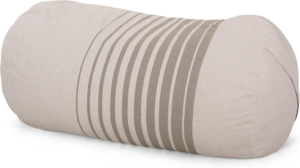 Christopher Knight Home Hudgeons 6.5 Foot Striped Bean Bag - Natural/Brown Stripes