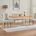 Velvet Upholstered Dining Bench with Back, 45.6'' Tufted Loveseat Bench with Gold Stainless Steel Legs, Mid-Century Modern Banquette Seating for Dining Room, Kitchen, Entryway, Beige