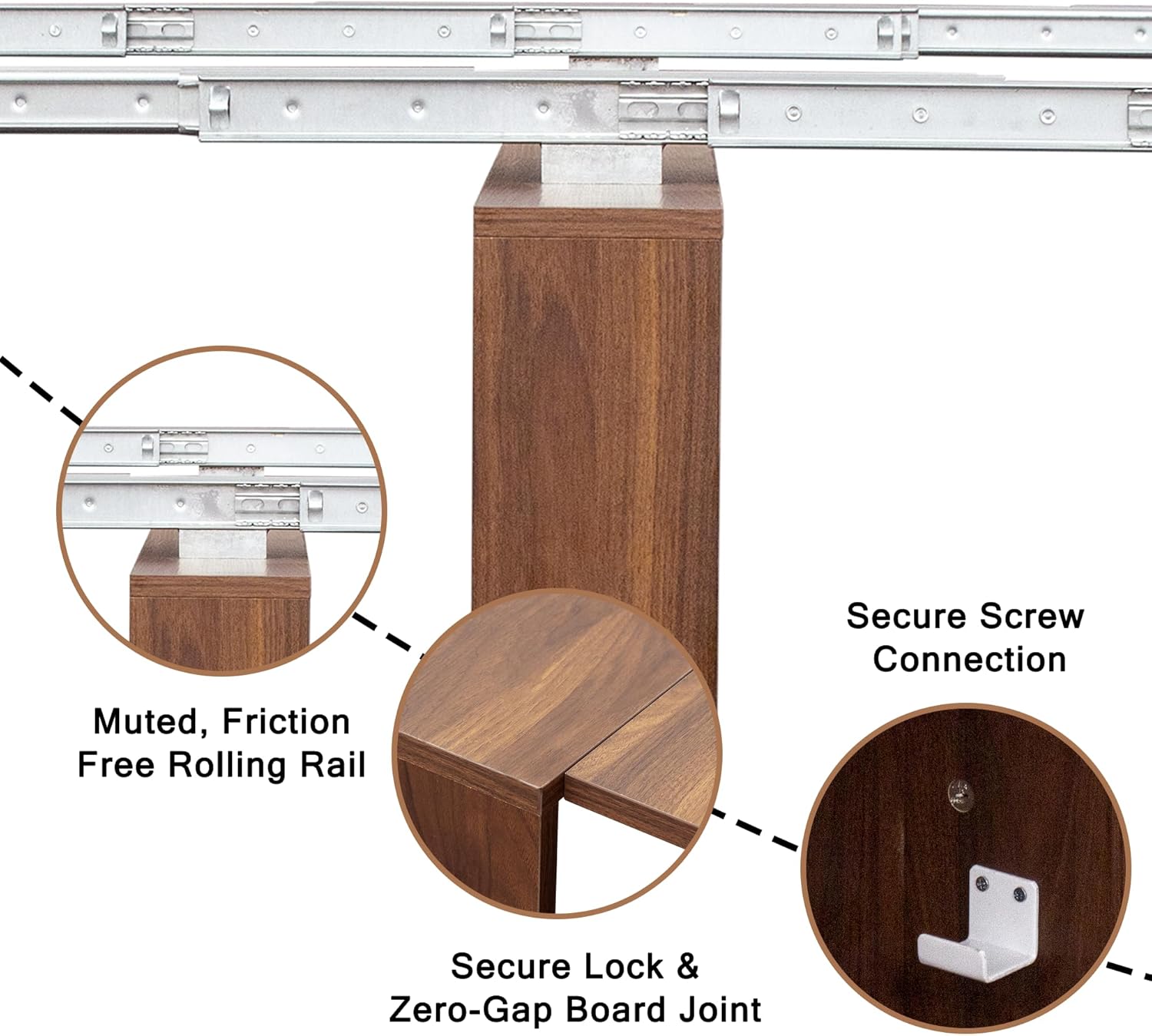 Transformer Folding Console Table for 10-12 People, Extendable Dining Table, Space Saving Dining Room Table for Apartments & Homes, Walnut
