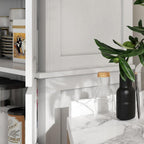 72" Tall Kitchen Pantry Storage Cabinet, 4-Door Freestanding Buffet with 2 Adjustable Shelves, Utility Cupboard Large Sideboard for Kitchen, Dining Room, White