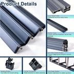 Kitchen Pantry Aluminum Alloy Folding Door Custom, Space Saving No Drill Easy Install Accordion Sliding Room Divider Balcony Hallway Basement Entry(100x203cm(39x80in))