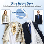 HOUSE DAY Heavy Duty Plastic Hangers 76 Pack - Ultra Thick White Clothes Hangers - Sturdy Hanger for Coat, Jackets, Jeans & Suit Hanger for Closet - Dorm Apartment Essentials