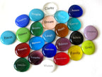Lifeforce Glass Focus Glass Stones, 24 Inspiring, Encouraging and Motivating Single Words Imprinted on Glass Stones, Inc. Set II.