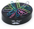 Mr. Pen- Magnetic Desk Toy With Colored and Silver Paper Clips (100 Pieces), Desk Toys, Desk Decor, Desk Accessories, Paperweight, Cute Office Supplies, Paper Clips Holder, Paper Clip Dispenser