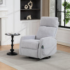 Manual Rocking Chair Nursery with Massage and Heat for Adults Comfy High Back Swivel Gilder Rocker Recliner for Bedroom Living Room