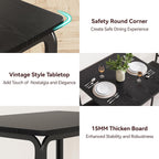 Modern 3-Piece Dining Set for 2 – Compact Square Table & Chairs with Sturdy Metal Frame, Easy Assembly, Space-Saving Kitchen Furniture – Ideal for Small Apartments or Breakfast Nooks