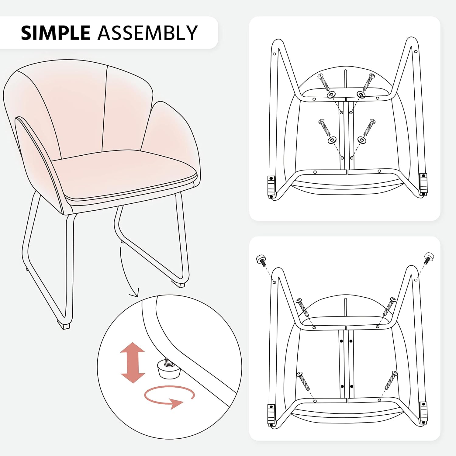 Yaheetech Flower Shape Vanity Chair with Petal Armrests, Pink | Velvet Makeup Chair no Wheels with Golden Metal Legs, Modern Side Armchair with Back for Living Room/Bedroom/Home Office