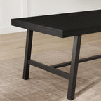 Garvee Industrial Dining Table for 6-8, 70.87" Heavy Duty Rectangular Kitchen Table with 2"×2" Metal Legs & Wood Top, Large Dining Table for Home Office, Dining Room, Black