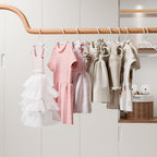 VTRIN Baby Hangers 100-Pack,Plastic Infant and Toddler Hangers for Clothes, Non-Slip Kids Clothes Hangers for Shirts, Dresses, Pajamas and Heavy Coats, White