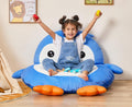 Hobestluk Bean Bag Chair Floor Bean Bag for Kids Playroom Living Room Blue | Large Animal bean bag chair Floor Cushion Washable Cover Living Room Bedroom Playroom Penguin Large Reading Gaming Chair