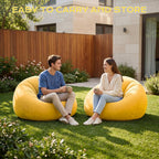 6 Pcs Inflatable Bean Bag Chairs with Electric Air Pump, Giant Blow Up Couch, Outdoor Folding Beanbag Chairs for Adults, Portable Lounger Air Sofa Lazy Sofa Seating for Movie Night Home Camping(Orange