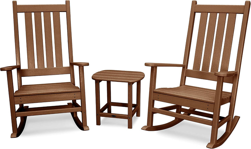 POLYWOOD Vineyard 3-Piece Rocking Set (Teak)