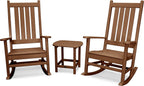 POLYWOOD Vineyard 3-Piece Rocking Set (Teak)