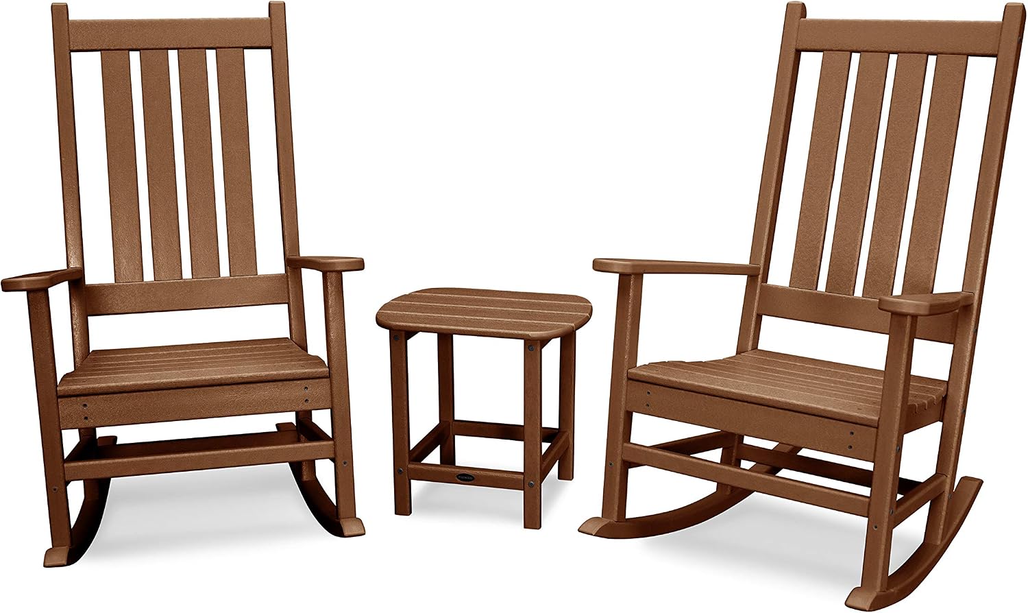 POLYWOOD Vineyard 3-Piece Rocking Set (Teak)