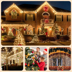 SelfTek 120 PCS Christmas Light Clips Outdoor, Gutter Clips for Hanging Outdoor Lights, Gutter Hooks Hanging String Lamp Holder Mount to Shingles for Roofline, House, Xmas Tree Decor (Black)