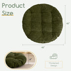 HIGOGOGO Papasan Chair Cushion with Thick Corduroy Cover (Without Chair), Supportive Cushion, Caput Mortuum, 48 x 48 Inch