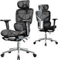 Office Chair with 3D Adjustable Lumbar Support,Ergonomic Computer Chair,Adjustable Headrest and Armrests, 400lbs Capacity,Tilt-Swivel,Premium Mesh Desk Chair for Office,Home & Gaming (Black)