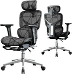 Office Chair with 3D Adjustable Lumbar Support,Ergonomic Computer Chair,Adjustable Headrest and Armrests, 400lbs Capacity,Tilt-Swivel,Premium Mesh Desk Chair for Office,Home & Gaming (Black)