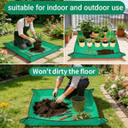Repotting Mat for House Plants, Waterproof Portable Potting Mat Gardening Tray, Flower and Plant Care Transplanting and Potting Soil Mess Control
