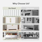 Arched Kitchen Storage | Adjustable Shelves，White-C | 8 door shelves hidden compartment anti-tip design easy assembly versatile spaces