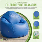 Marine Vinyl Small Bean Bag Chair - Portable Setting Lounger for Boats, Patios & Pools - w/Polystyrene Beads and CertiPUR Foam Filled Toddler Chair for Teens and Kids, 31"x 33"x 20", Gray, 15lbs
