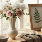 Modern Ceramic Vase - Grey, Perfect for Pampas Grass, Dried Flowers, Centerpieces
