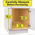 LYNK PROFESSIONAL® SELECT™ Pull Out Under Sink Kitchen Cabinet Organizer - 11.5 in. x 21 inch deep Drawer - Sliding Shelf Organizer and Undersink Storage Shelves - Lifetime Ltd. Warranty – Chrome