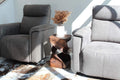 Haussmann Double Twist Pedestal Table, Mocha, 12x12x20 in