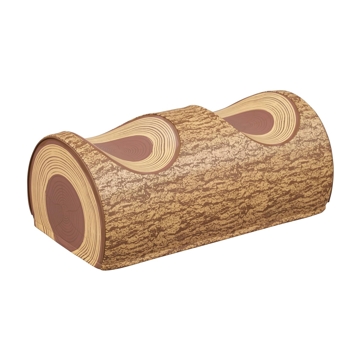 ECR4Kids SoftZone Tree Log Saddle Bench, 12in, Kids Bench, Chocolate