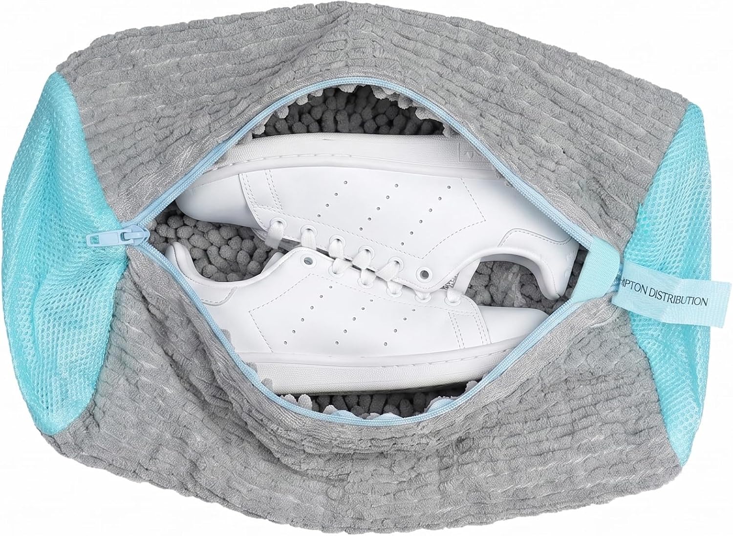 Shoe Washing Machine Bag 2 Pack, Laundry Shoe Bag for Washer and Dryer, Shoe Cleaning Bags for Sneakers, Deep Cleaning Machine for All Shoes Types With Self-locking Zipper (Gray, 2 Pack)
