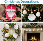 SINKOO 25 PCS Small Scallop Shells 2"-3" White Natural Seashell for DIY Craft Mermaid Beach Wedding Home Decoration
