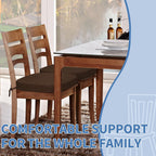 BUYUE Thickened 2.5" Friendly Woven Fabric Dining Chair Cushion, U-Shape High Density Foam Comfortable Chair Pad for Kitchen, Slip Resistant Indoor Seat Cushion (1 Piece, Chocolate)
