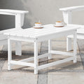 WestinTrends Malibu Outdoor Coffee Table, 35" x 17.5" All Weather Poly Lumber Patio Adirondack Coffee Table for Garden Lawn Porch Balcony, White