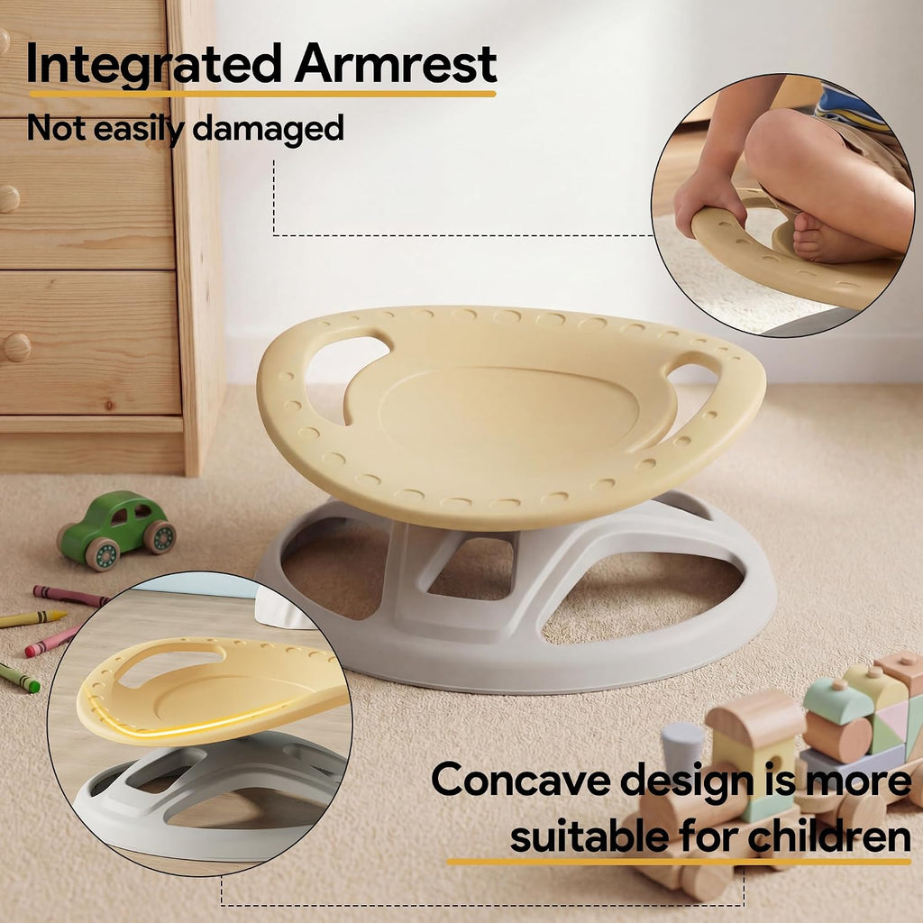 Brelley Sensory Spinning Chair for Autistic Kids, Swivel Chair, Sensory Toys Gifts for Toddlers with ADHD, Sit and Spin Toys, Training Body Coordination, Indoor & Outdoor, 3+ Years