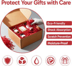 Bobobag 1 LB Red Crinkle Cut Paper Shred Filler, Decorative Shredded Paper for Gift Baskets and Box Packaging, Perfect for Weddings, Birthdays, Party Favors, Christmas, Mother's Day & Valentine's Day Gifts