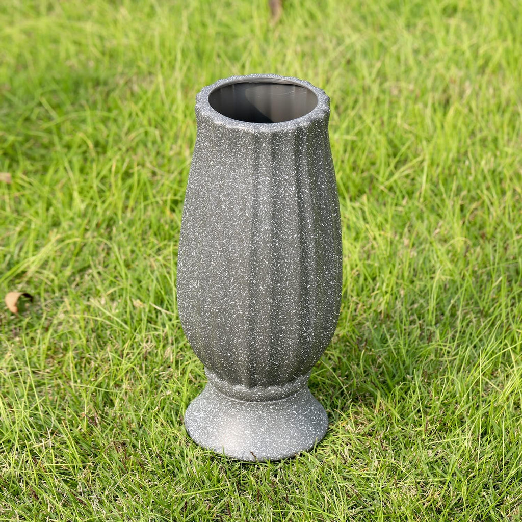 10” Cemetery Vases with Metal Spike for Artificial Flower Grave Decorations | Headstones Flower Holder with Drainage Hole for Artificial Flowers-Cemetery Vases for Grave Memorials Sympathy Gift