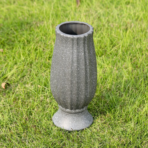 10” Cemetery Vases with Metal Spike for Artificial Flower Grave Decorations | Headstones Flower Holder with Drainage Hole for Artificial Flowers-Cemetery Vases for Grave Memorials Sympathy Gift