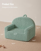 Blissful Diary Kids Chair, Soft Kids Armchair, Comfortable Kids Couch Sofa for Reading Playing, Kids Furniture for Boys and Girls Gift, Sage Green