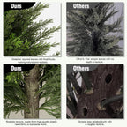 6FT Artificial Cedar Trees Set of 2, Realistic Faux Evergreen Topiary Bushes Plants, Outdoor Potted Fake Cypress Shrubs for Front Porch Garden Home Living Room Decor