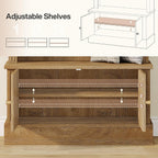 Tribesigns Hall Tree with Bench and Shoe Storage, 4-in-1 Design Entryway Bench with Coat Rack, 70.86" Tall Mudroom Rack with 5 Double Hooks and Adjustable Shelf for Hallway (Brown)