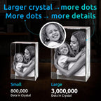 ArtPix 3D Premium Crystal Photo, Personalized Gifts for Father, Dad, Men, Husband, Grandpa, Great Customized Gift With Your Own Photo for Mom, Wife, Women, Custom Glass 3D Laser Etched Picture Frame