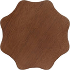 Kate and Laurel Pandey Modern Mango Wood Wavy Drink Table, 9 x 9 x 22, Walnut Brown, Curvy Mini Table for Use as a Pedestal Plant Stand Indoors or as a Small Nightstand Option