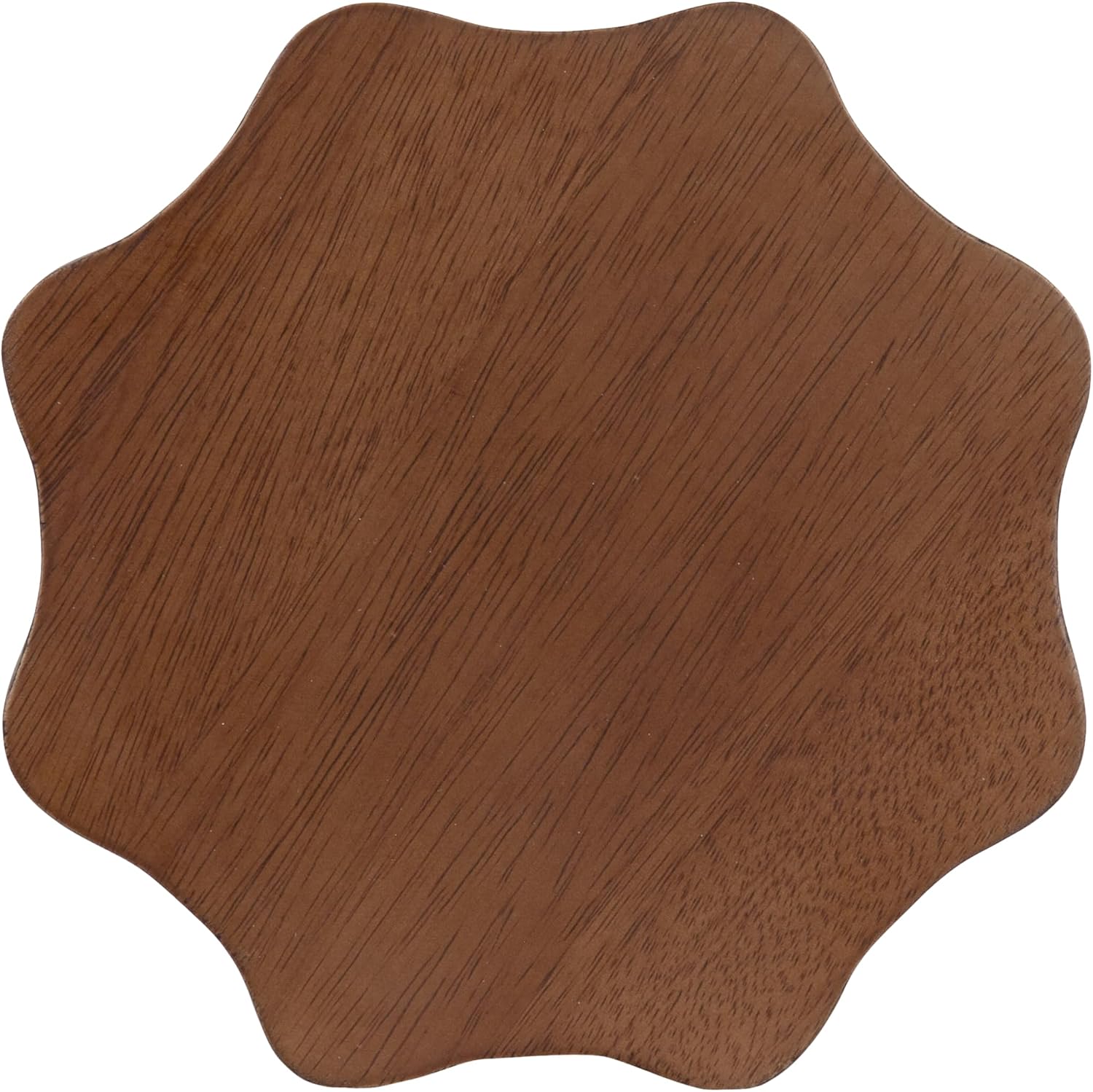 Kate and Laurel Pandey Modern Mango Wood Wavy Drink Table, 9 x 9 x 22, Walnut Brown, Curvy Mini Table for Use as a Pedestal Plant Stand Indoors or as a Small Nightstand Option