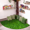 5.9 ft Classroom Quarter Circle Rug Non Slip Grass Carpet Reading Corner Rug for Elementary Preschool Daycares School Calming Corner Home Bedroom Playroom Decor
